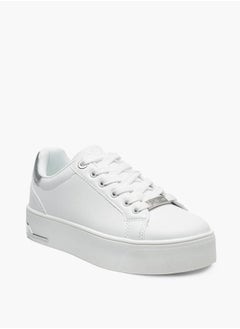 Celeste Womens Solid Chunky Sneakers With Lace-Up Closure  - Image 1