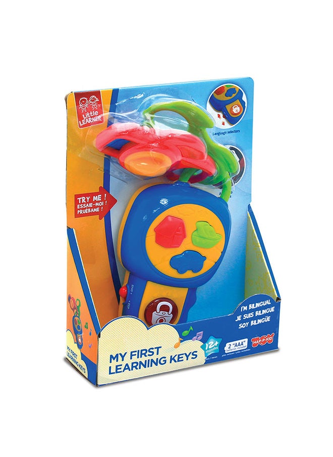 Happy Kids Little Learner My First Talking Key Toy - Teaches First Words, Lights And Sounds, Bilingual, 12m+  - Image 1