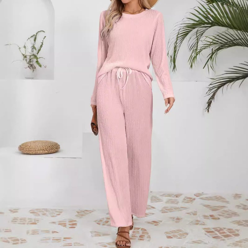 Knitted Jacquard Long Cardigan Set, Comfortable Relaxed Fit Casual Outfit - Image 2