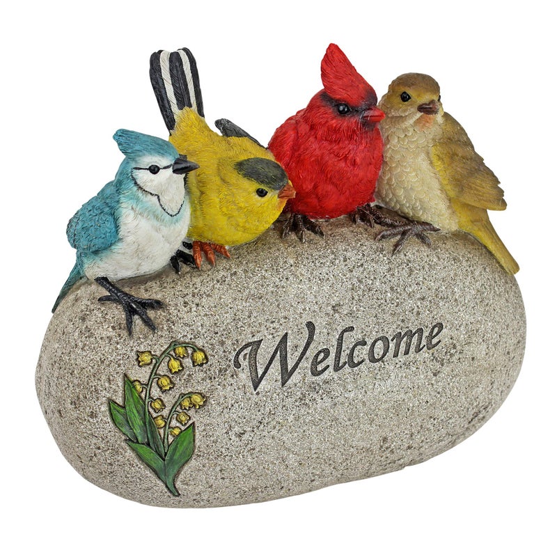 Design Toscano Birdy Welcome Garden Stone Statue: Medium - Image 1
