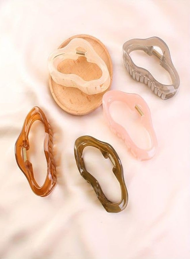 Plenteous 6 PCS Jumbo Matte Claw Clips for Women - Large Hair Claws for Thick, Thin, Long, and Curly Hair, Strong Hold Durable Jaw Clips for Styling (Multicolor, 6PCS) - Image 5