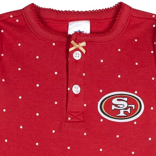 Gerber Baby Girls NFL Team Footless Coverall 49Ers 03 Months - Image 3