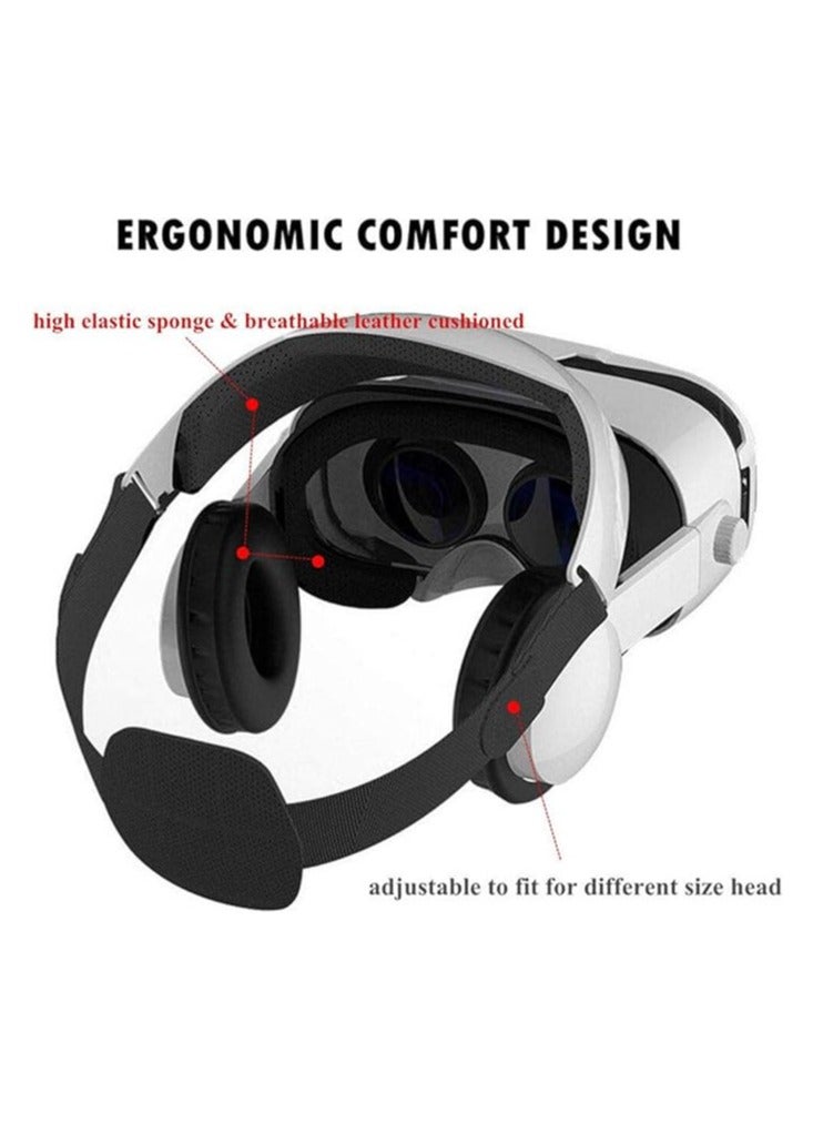 General Portable VR Headsets, Eye Care HD Virtual Reality Headset with Controller Fan, Touch Buttons, 3D Movie Video Games, Mobile Phone with 4.5-6.0 Inch Screen  - Image 2