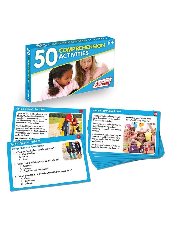 Junior Learning Junior Learning JL355 50 Comprehension Activities, Multi, Medium  - Image 1