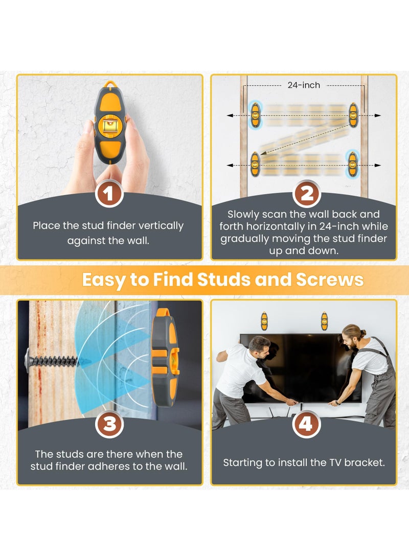 Excefore - Magnetic Stud Finder for Wall, Mechanical Stud Finder Scanner Device, Portable Drywall Screw and Nail Locator Stud Detector, Level Wall Scanner, Easy to Use Magnet Stud Finder Drywall Tool - Image 1