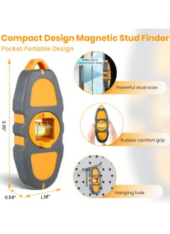 Excefore Magnetic Stud Finder for Wall, Mechanical Stud Finder Scanner Device, Portable Drywall Screw and Nail Locator Stud Detector, Level Wall Scanner, Easy to Use Magnet Stud Finder Drywall Tool  - Image 2