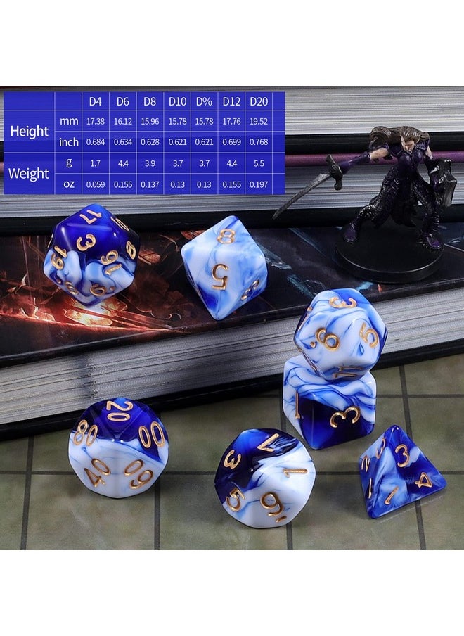 CiaraQ - Dnd Polyhedral Dice Set With Dice Bag For Dungeons And Dragons Rpg Mtg Role Playing Table Games - Image 1