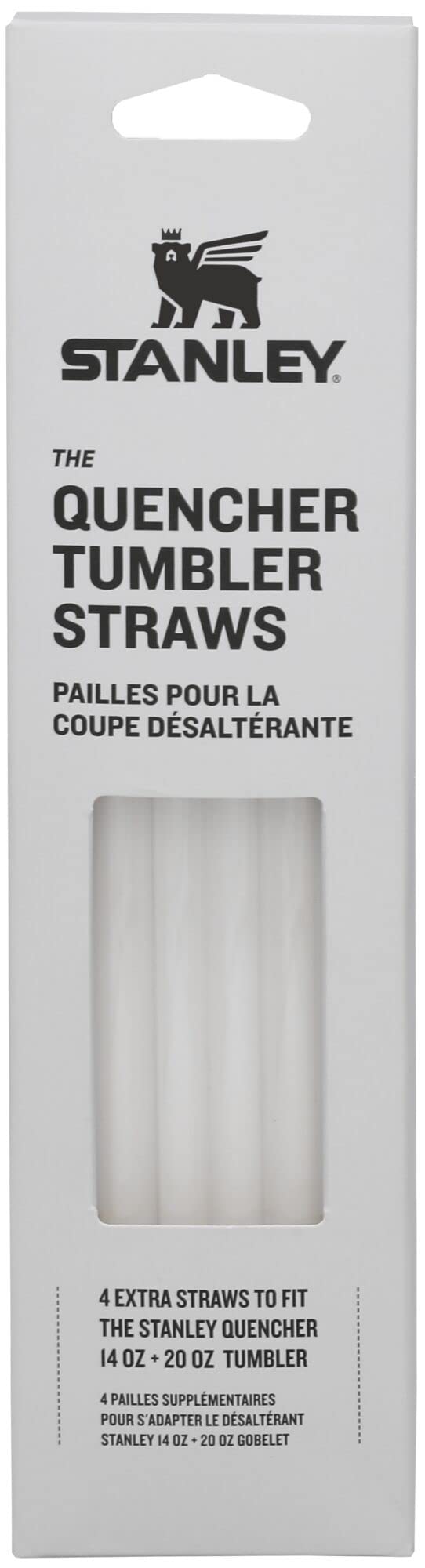 Stanley Adventure Quencher Travel Tumbler Straws  14 OZ to 20 OZ  4-Pack Clear