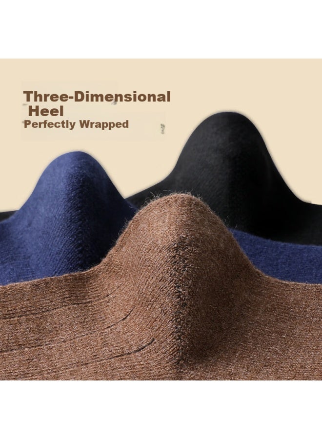 Aun Men's Wool Socks Spring Summer Warm Antibacterial Odor-resistant Mid-calf Socks Multipurpose Outdoor Cold-resistant Socks - Image 5