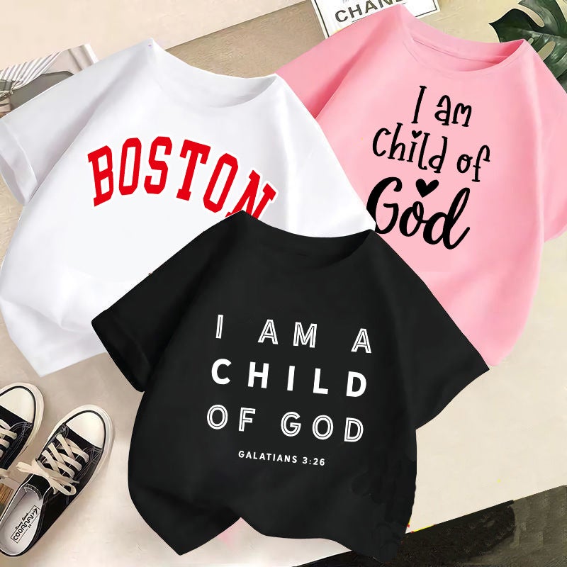 Children'S Trendy Cotton T-Shirts For Summer, Boys And Girls Short-Sleeve 2026 New Korean Style Cartoon Print Children'S Clothing Trend - Image 2