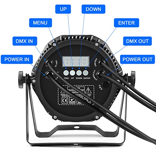 HOLDLAMP LED Stage Lights IP67 Waterproof Par Lights, 36LED 180W RGB High Power HOLDLAMP Outdoor Uplights for Events with DMX Control Sound Activated for Party Bar Church DJ Wedding Live Show - Image 5
