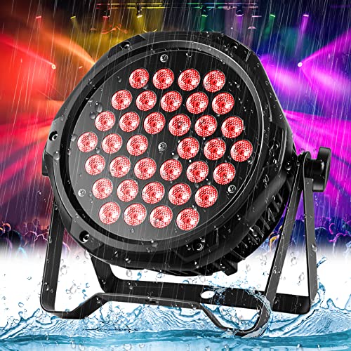 HOLDLAMP LED Stage Lights IP67 Waterproof Par Lights, 36LED 180W RGB High Power HOLDLAMP Outdoor Uplights for Events with DMX Control Sound Activated for Party Bar Church DJ Wedding Live Show - Image 1