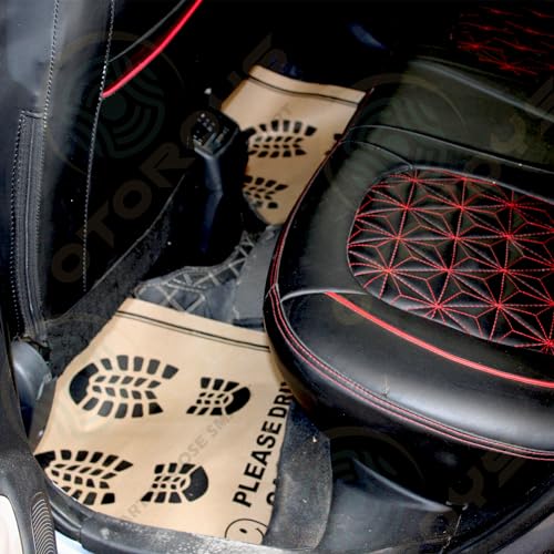 OTO2EYE Car Disposable Paper Foot Mat, Universal Size, Brown (50) - Image 4