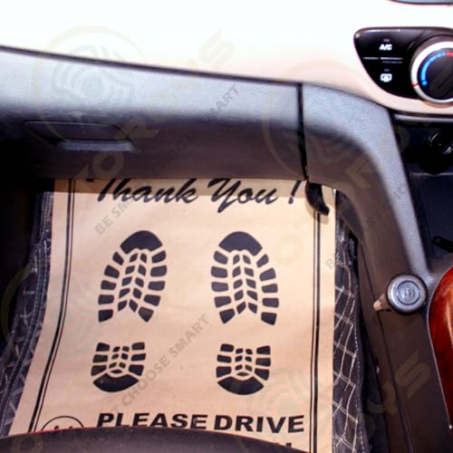 OTO2EYE Car Disposable Paper Foot Mat, Universal Size, Brown (50) - Image 5