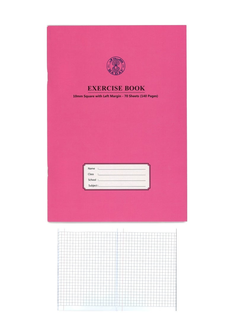 Sadaf دفتر ملاحظات مربع مبطن مقاس A4 10 مم، 70 ورقة، ألوان متنوعة - Image 1