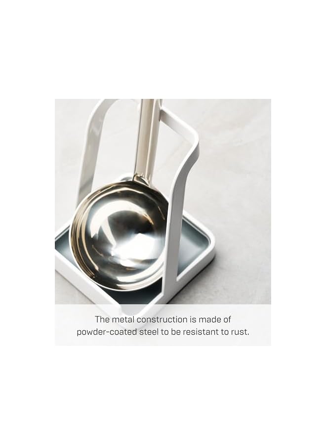 S-TOP Home Lid & Ladle Holder- Stand for Utensils in Kitchen, White, One Size - Image 3