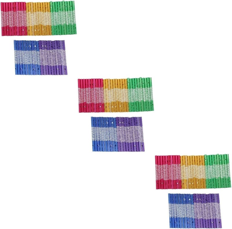 woobles 300 pcs Kit DIY Color Crafts Hanging Wind Replacement Parts Arts Windchime Pipes Home Supplies Kits Aluminium Chimes Garden Kids for Tone Accessoriesassorted Adults Playthings 0.5X0.5X8CMx3pcs - Image 1