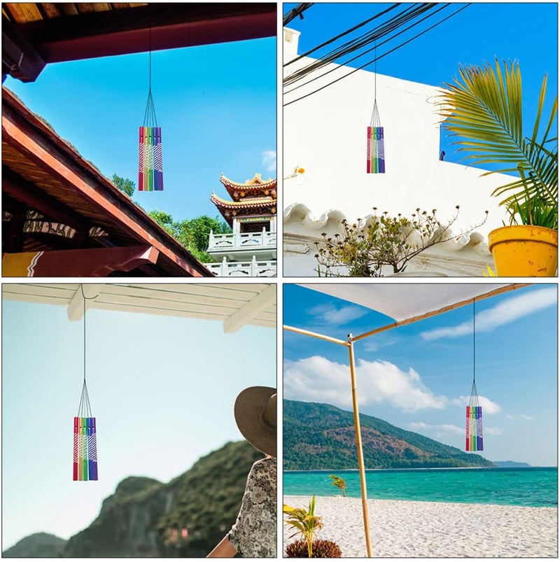 woobles 300 pcs Kit DIY Color Crafts Hanging Wind Replacement Parts Arts Windchime Pipes Home Supplies Kits Aluminium Chimes Garden Kids for Tone Accessoriesassorted Adults Playthings 0.5X0.5X8CMx3pcs - Image 4
