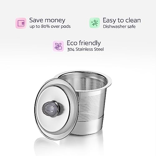 GoodCups Stainless Steel Reusable K Cup for Keurig Coffee Makers - Refillable Kcup Coffee Filter for Keurig Brewers Family - Image 3
