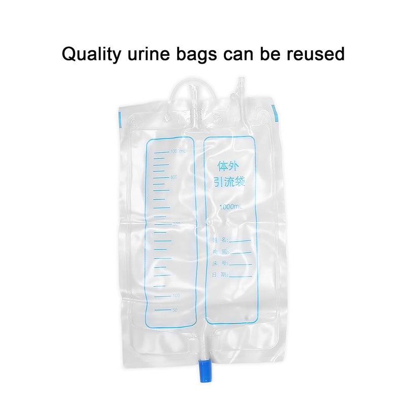 klarako Urinal Pee Holder, Silicone Urine Collector Men Male Urine Catheter Bags Wearable Urine Collection Drainage Bag, Travel Incontinence Bags with Elastic Waistband - Image 5