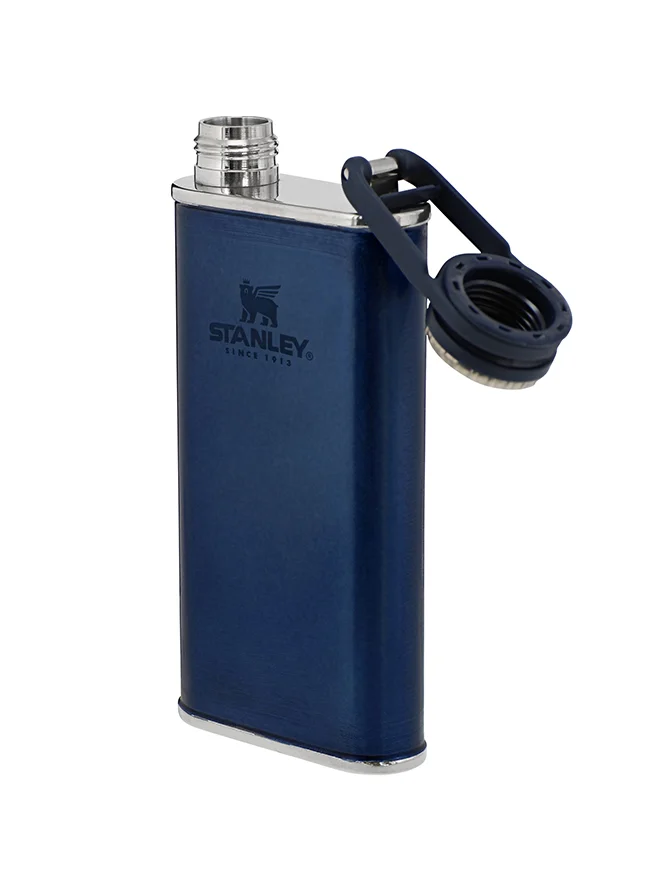 Stanley Stanley Classic Wide Mouth Flask 0.23L / 8OZ Nightfall with Never-Lose Cap  â€“ Wide Mouth Stainless Steel Hip Flask for Easy Filling & Pouring | Insulated BPA FREE Leak-Proof Flask | Lifetime Warranty