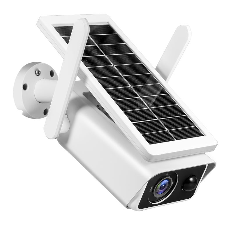 2MP Outdoor Solar Security Camera Wireless WiFi 1080P Full HD Home Surveillance Camera with PIR Motion Detection, Night Vision, 2-Way Audio, IP66 Waterproof with 2pcs Rechargeable Battery - Image 1