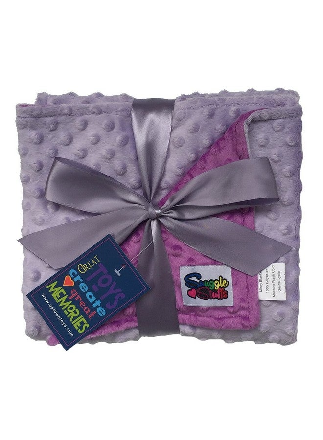 Snuggle Stuffs Reversible Unisex Children's Soft Baby Blanket Minky Dot (Lavender/Violet) - Image 2