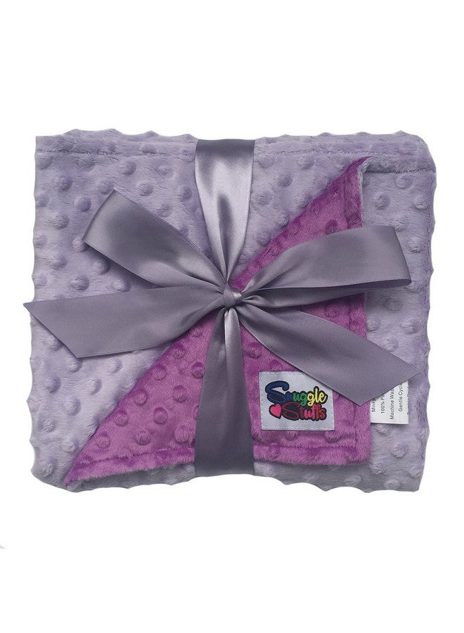 Snuggle Stuffs Reversible Unisex Children's Soft Baby Blanket Minky Dot (Lavender/Violet) - Image 1