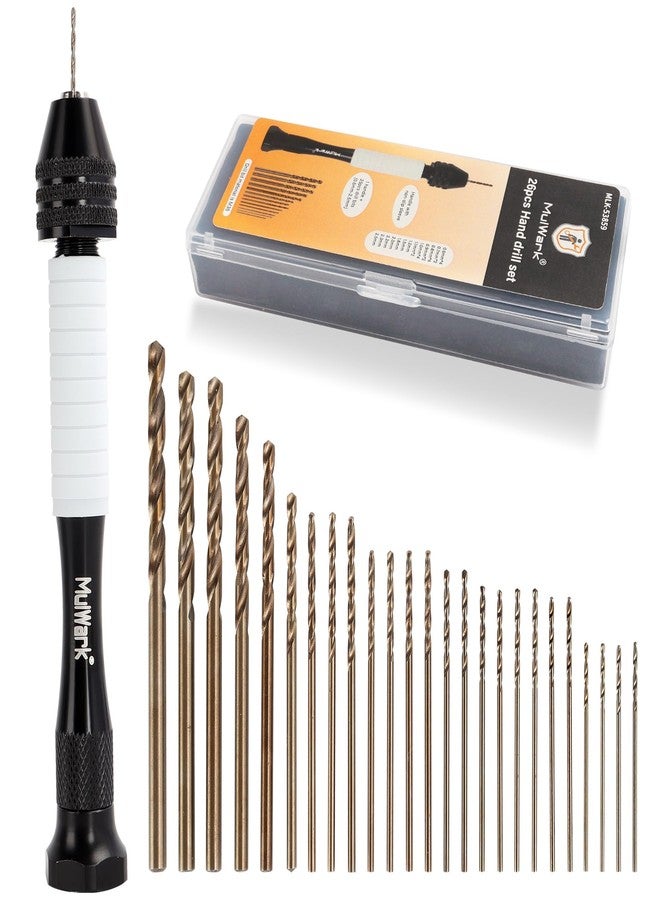 Mulwark Precision Pin Vise - 25 Pcs Mini Drill Set with HSS Micro Twist Bits for Jewelry, Wood, Plastic & More - Image 1