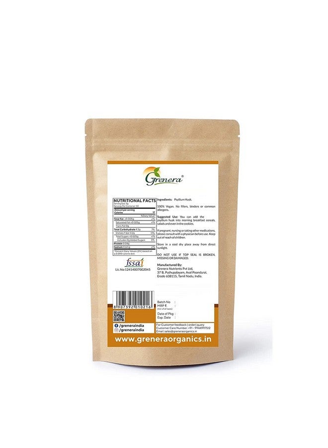 GRENERA Psyllium Husk Whole Flake Isabgol(Bhusi) Fiber Supplement Perfect For Keto Bread And Gluten Free Baking 250Gram - Image 2