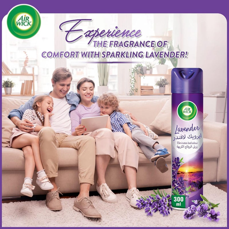 Air Wick Aerosol Air Freshener, Lavender Scent, 300ml - Image 3