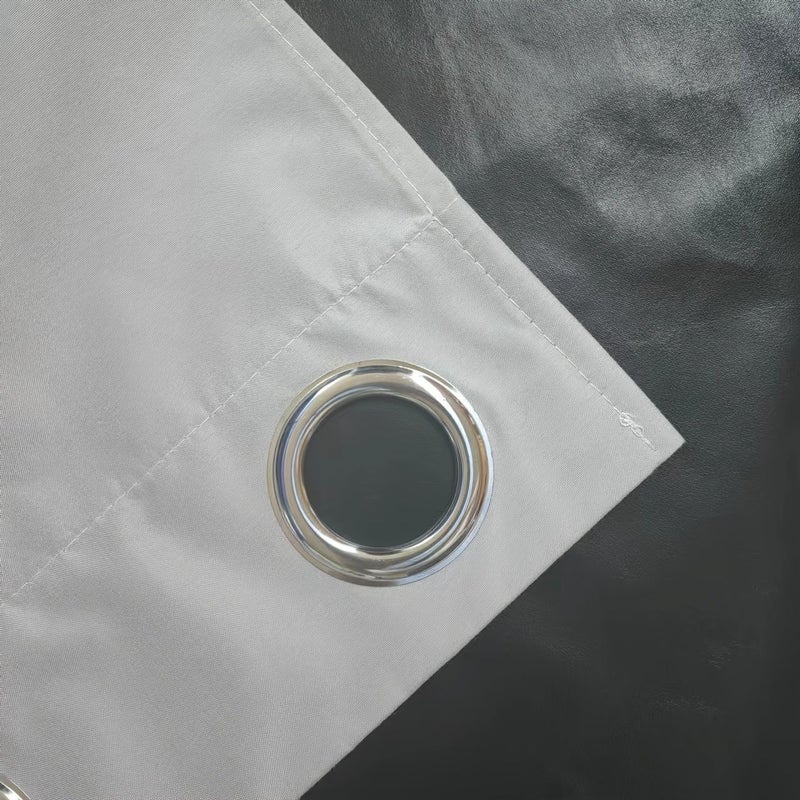 Grey Grommet Blackout Thermal Curtain 36x63 Inch Bedroom Living Room Decor - Image 2