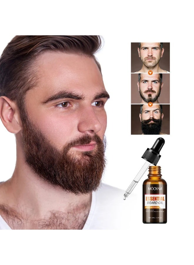 MOOYAM Beard Growth Oil 30ml - Post Shave Essential Oil for Men - Moisturizing Beard & Skin Treatment with Natural Oils - Image 3