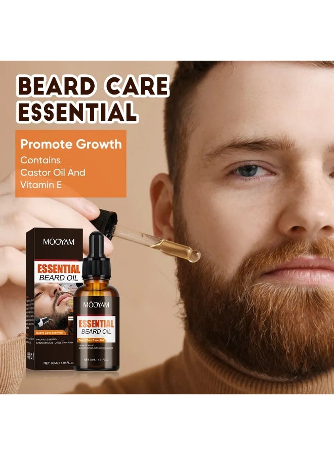 MOOYAM Beard Growth Oil 30ml - Post Shave Essential Oil for Men - Moisturizing Beard & Skin Treatment with Natural Oils - Image 5