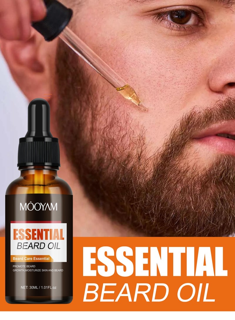 MOOYAM Beard Growth Oil 30ml - Post Shave Essential Oil for Men - Moisturizing Beard & Skin Treatment with Natural Oils - Image 2