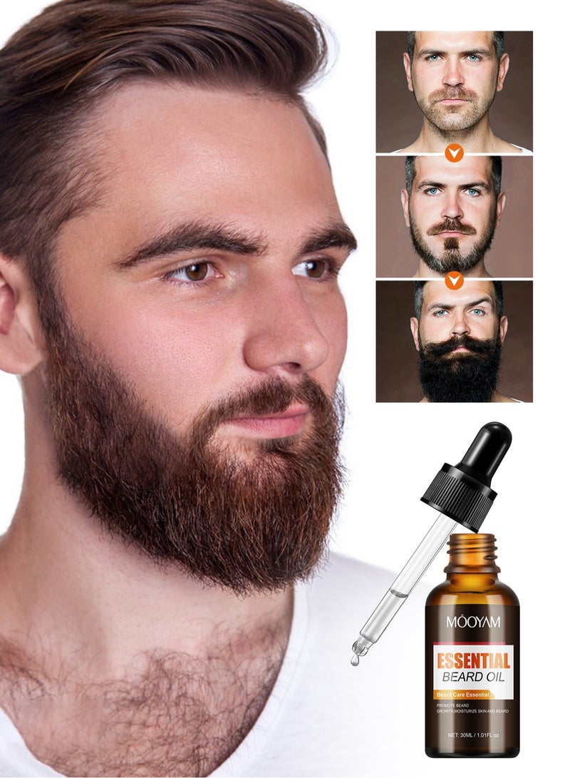 موويام زيت نمو اللحية، زيت اللحية للرجال، يجعل اللحية أكثر كثافة وسماكة ونعومة، يقوي ويرطب اللحية 30 مل - Image 3