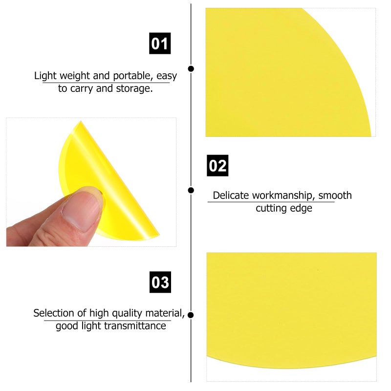 Yellow 66mm Sunset LED Film Color Filter Sheets 10pcs for Imaging Lighting and Ambient Effects - Image 5