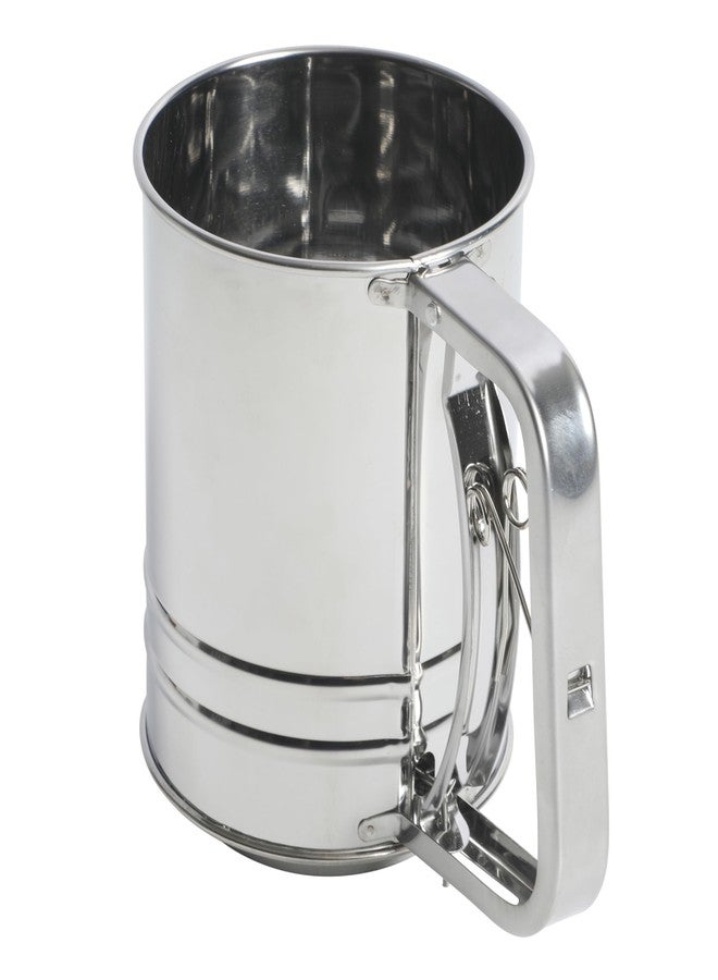 أوستر منخل دقيق أوستر هيلمسديل المصنوع من الفولاذ المقاوم للصدأ بسعة كوبين للخبز، يعمل بالتحريك اليدوي. - Image 1