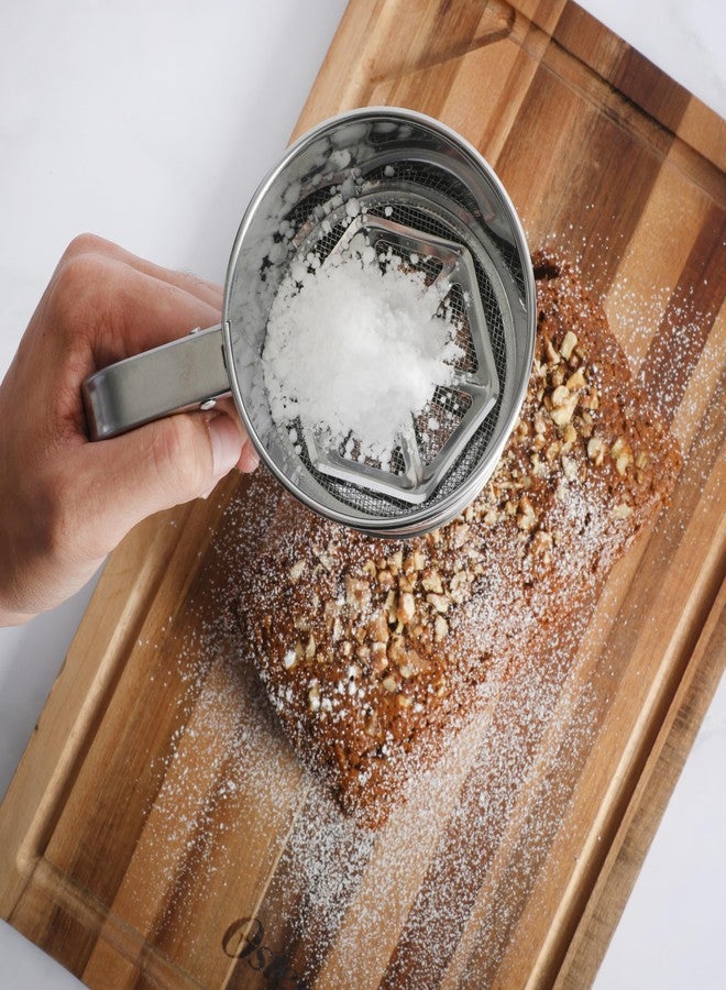 أوستر منخل دقيق أوستر هيلمسديل المصنوع من الفولاذ المقاوم للصدأ بسعة كوبين للخبز، يعمل بالتحريك اليدوي. - Image 2