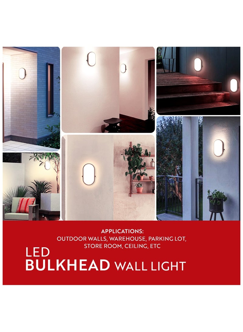 FORMOST FORMOST LED Bulkhead Light 30W | IP66 Waterproof | Home Wall Gate Lamp for Outdoor and Indoor Use | Porch Light | Office Balcony Decoration | Cool White (Pack of 4)  - Image 2