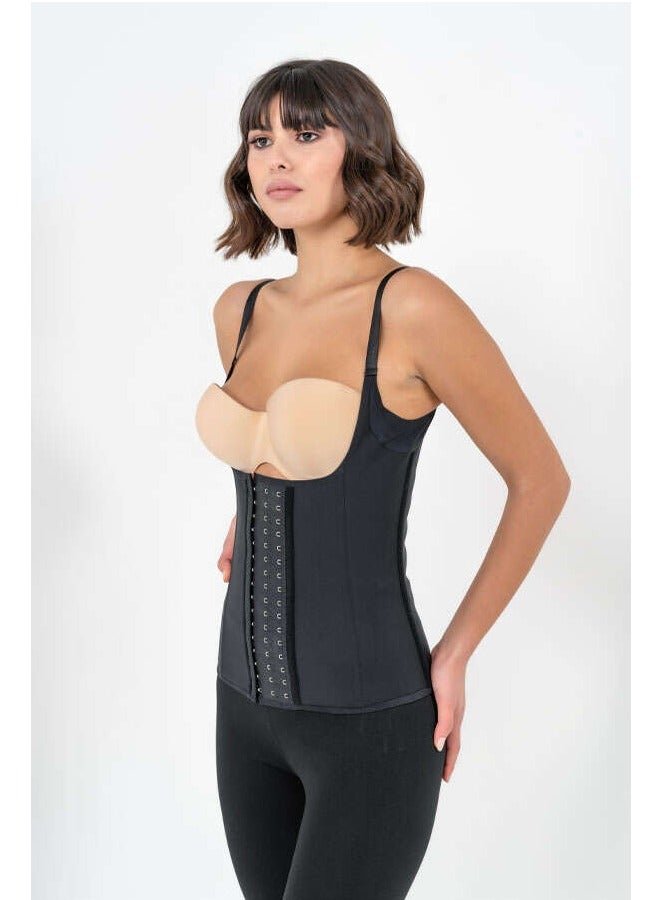Yamuna Yamuna Suspended Premium Corset with Straps Black Large - Image 2