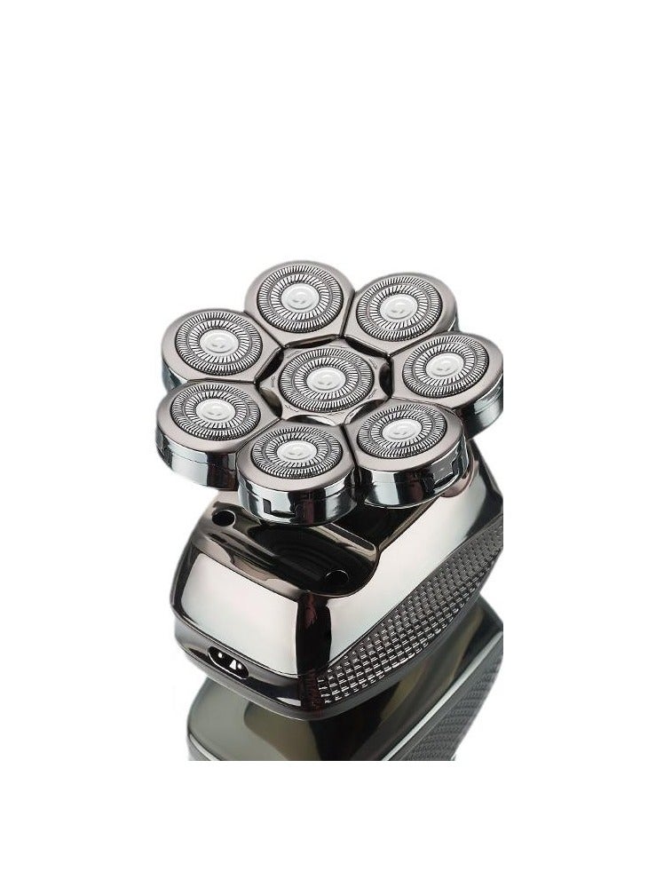 YUE KE Waterproof 5-in-1 Electric Shaver Cordless Rechargeable Bald Shavers Men's Beard Razor Beauty Deep Cleaning Set Grooming Kit Hair Trimmer Shaving Machine - Image 1