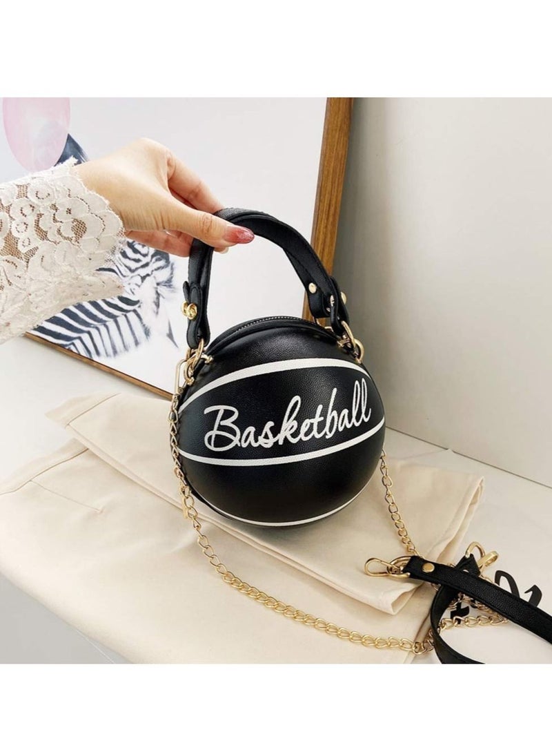 Y&D Shoulder Bag Basketball Football Shaped Fashion Portable Handbag Novelty Purse Circle for Girls and Women - Image 3