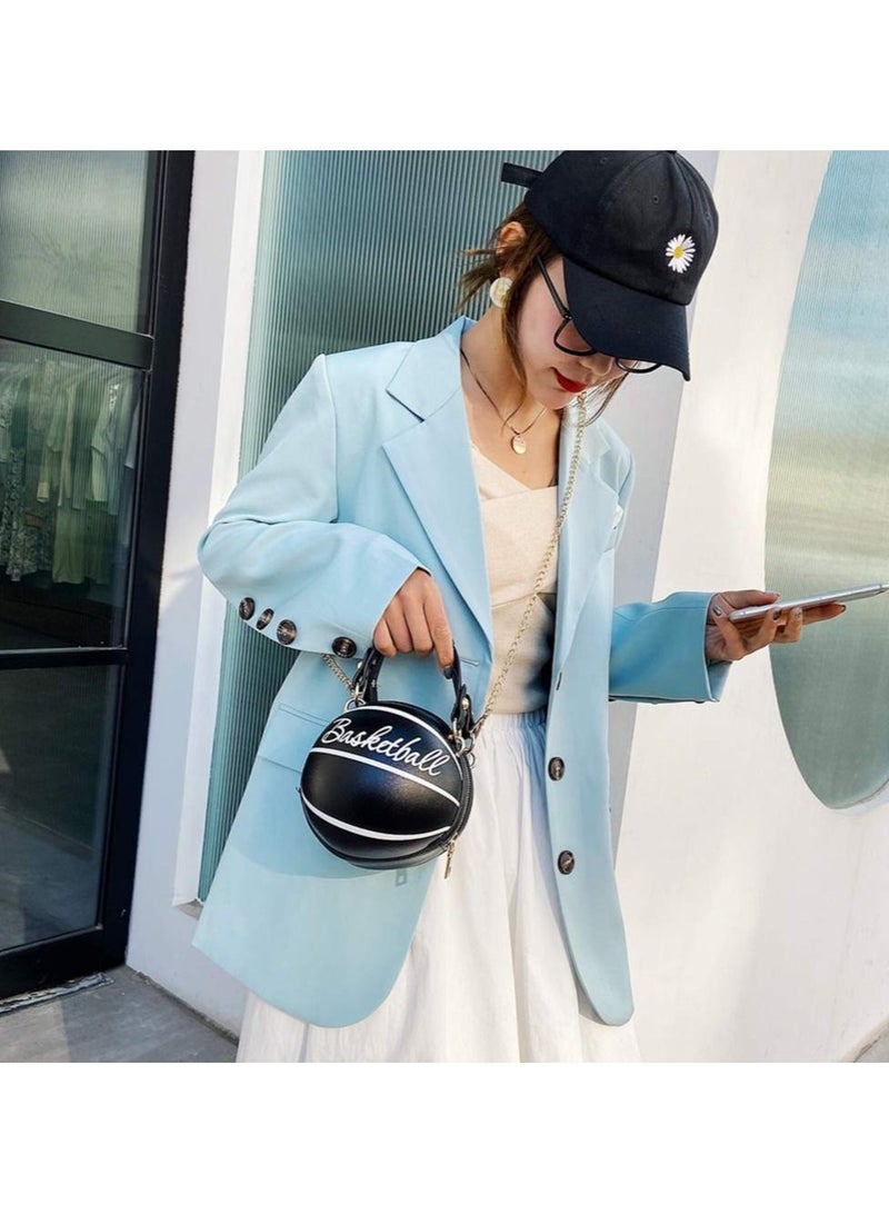 Y&D Shoulder Bag Basketball Football Shaped Fashion Portable Handbag Novelty Purse Circle for Girls and Women - Image 2