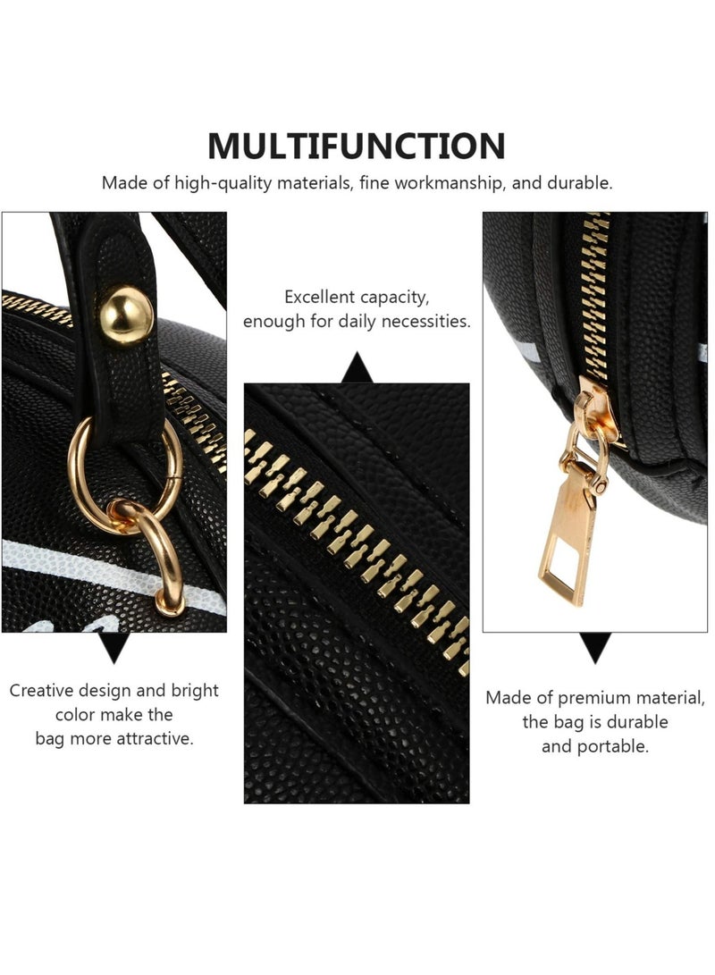 Y&D Shoulder Bag Basketball Football Shaped Fashion Portable Handbag Novelty Purse Circle for Girls and Women - Image 4