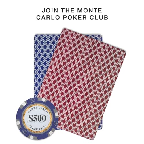 Brybelly Monte Carlo Premium Poker Chips (50-Pack) Heavyweight 14-Gram Clay Composite ($500 Purple) - Image 4