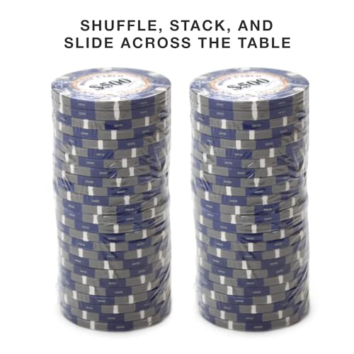 Brybelly Monte Carlo Premium Poker Chips (50-Pack) Heavyweight 14-Gram Clay Composite ($500 Purple) - Image 5