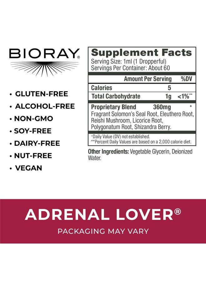 BIORAY Adult Daily Adrenal Lover - 2 fl oz - Traditional Chinese Kidney Yin Tonic - Non-GMO, Vegetarian, Gluten Free, Alcohol Free - Image 2