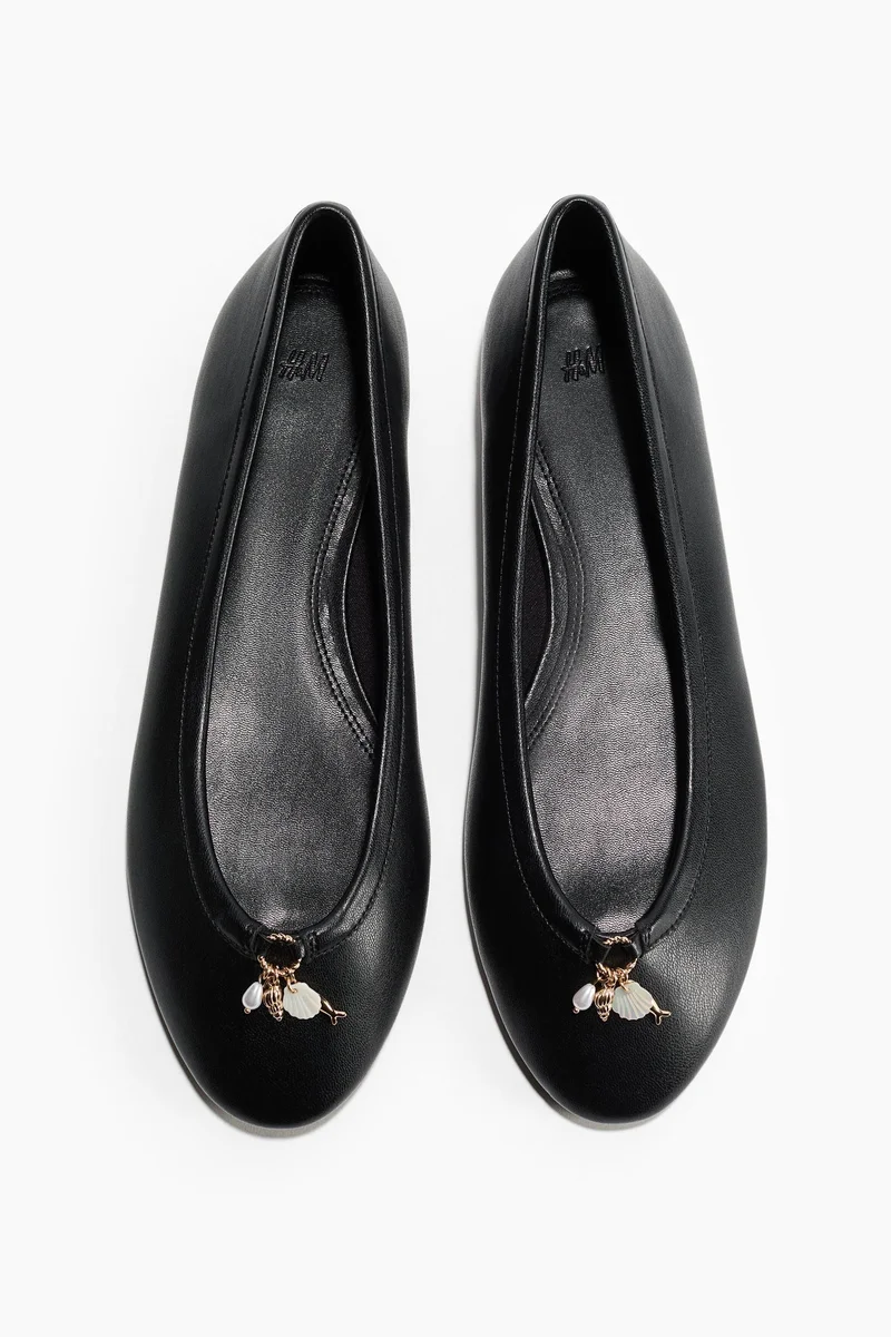H&M Charm-detail ballet flats