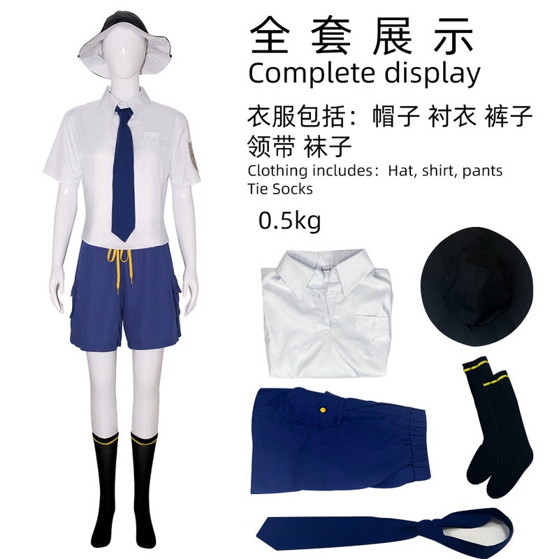 Elf Bao Zhu Zi Kemeng Orange College Grape College cos Uniform suit cosplay Games for Men and Women Ym0018-dz (shirt + pants + hat + socks + tie)